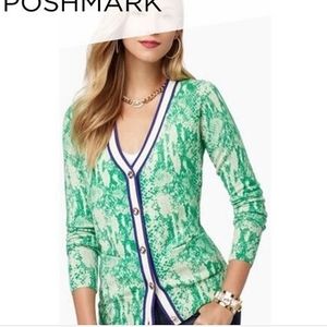 Juicy Couture Reptile Print Wool Cardigan